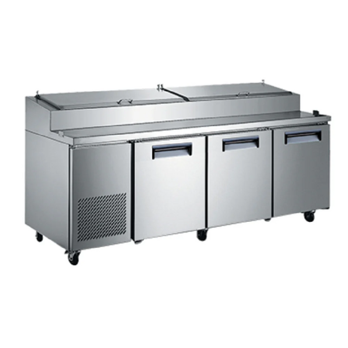 Admiral Craft U-STAR Refrigerated Pizza Prep Table with Cold Rail Storage