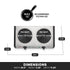 Waring WDB600X Commercial Cast-Iron Double Burner 1800W