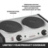 Waring WDB600X Commercial Cast-Iron Double Burner 1800W