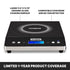 Waring WIH200X Induction/Burner Commercial Single Induction Range 120V