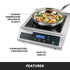 Waring WIH400X Heavy-Duty Commercial Single Induction Range, 1800W