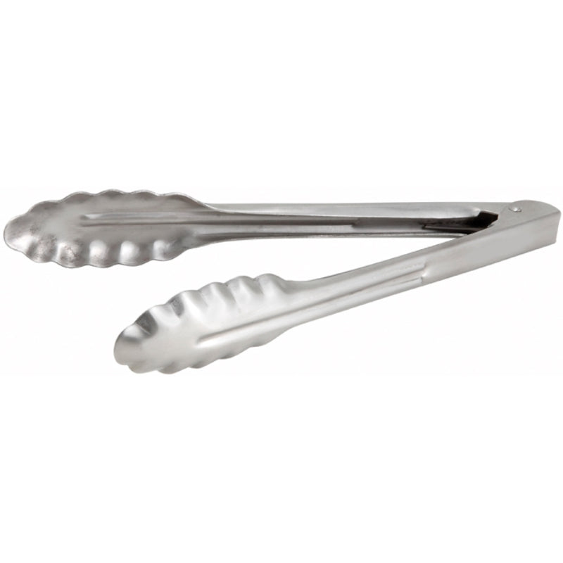 Winco UT-9HT 9" S/S Utility Tong, Extra Heavyweight, 1.2mm (Price/Piece)