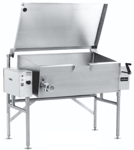 AccuTemp ALTES-40 Electric Skillet with Manual Tilt 40 Gallon Capacity, Electric Heated, Floor Mounted.