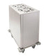 Adcraft LR-2 Adjustable Heated Mobile Dish Dispenser, in Silver