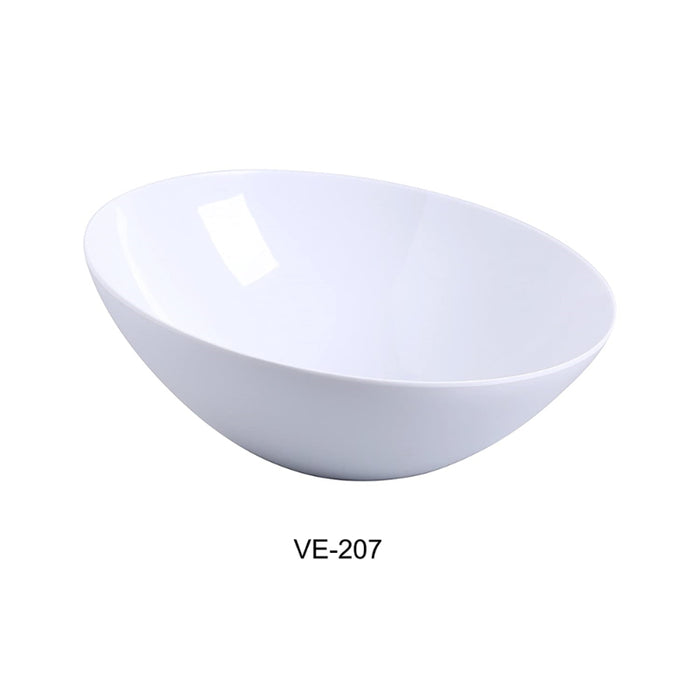 Yanco VE-207 Venice Collection 7.5" Sheer Salad Bowl 22 oz, Melamine, White Color, Pack of 48 (4 Dz)