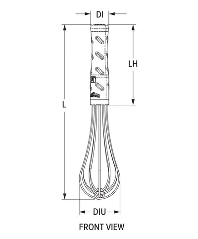 Vollrath 47095 Jacob's Pride® 20-inch stainless steel French whip with nylon handle