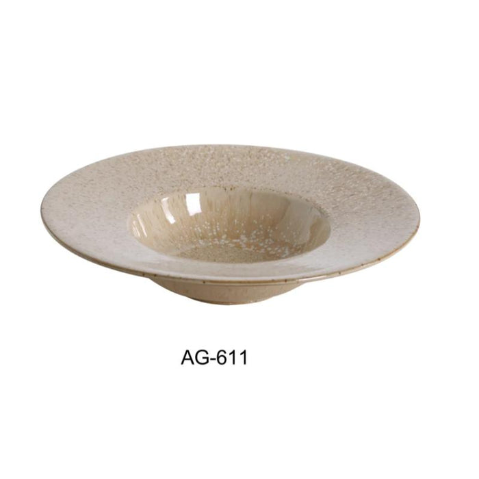 Yanco AG-611 Agate Desert Plate 14 OZ, China, Pack of 12 (1Dz)