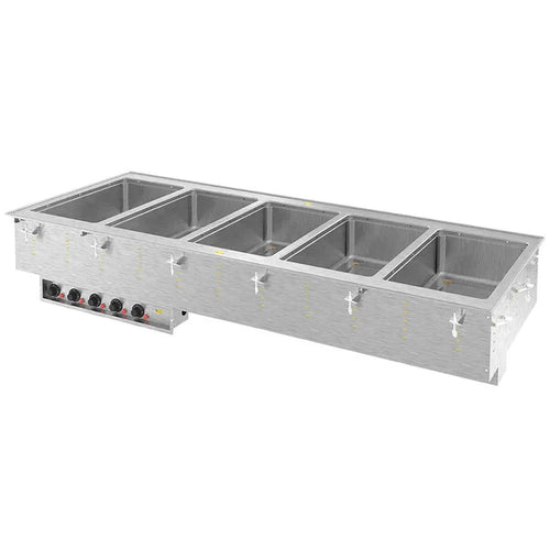 Vollrath 3640801HD 5-Well Marine-Grade Drop-In Hot Well, 208-240V, 5000W