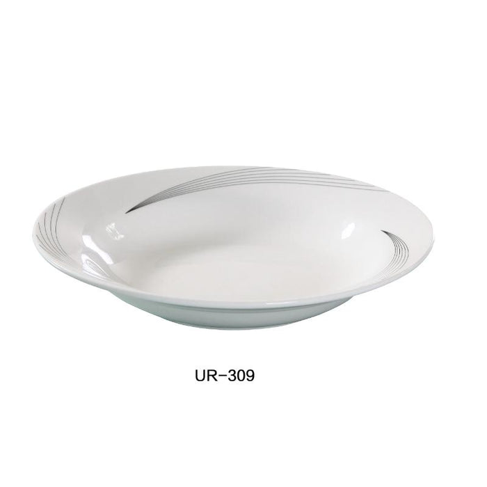 Yanco UR-309 Rim Soup Bowl, 10-oz Capacity, 9″ Diameter, Porcelain, Bone White  (2Dz)