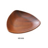 Yanco WD-608 8" Triangular Deep Plate 16 OZ, 1.25" H, Melamine, Wood Look Finish Pack of 48 (4 Dz)