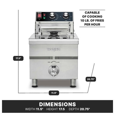 Waring WDF1300 10 lb. Heavy-Duty Deep Fryer