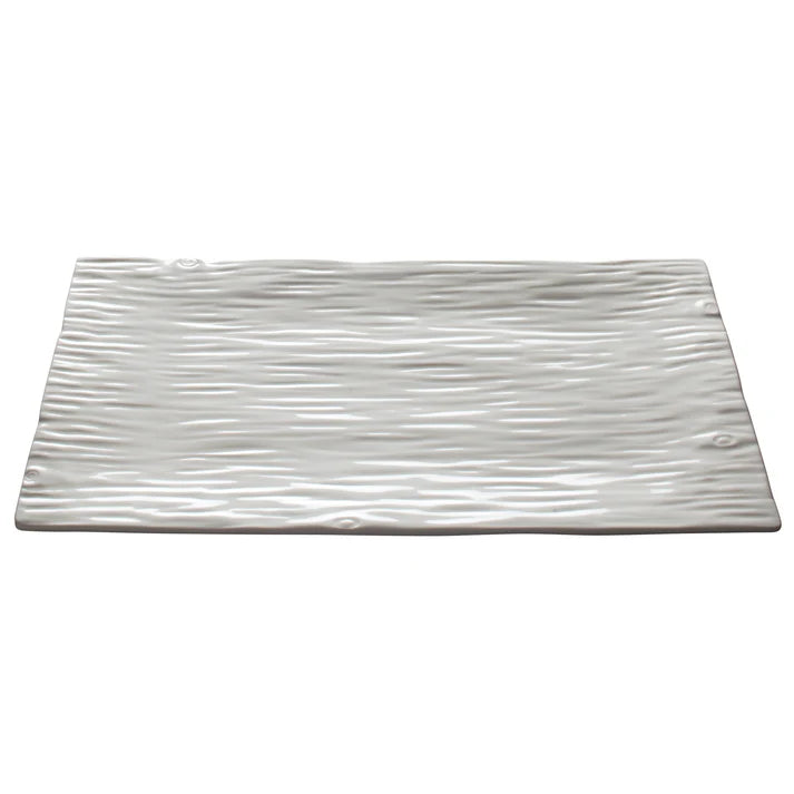 WDP002-Series Dalmata Porcelain Rectangular Platter, Creamy White by W ...