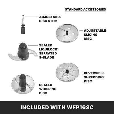 Waring WFP16SC 4 Qt Commercial Food Processor – 2 HP Motor, Bowl Cutter Mixer & Continuous Feed with LiquiLock® Seal System