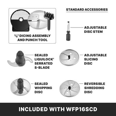 Waring WFP16SCD 4-Qt Commercial Food Processor – Bowl Cutter Mixer with Continuous Feed & LiquiLock® Seal