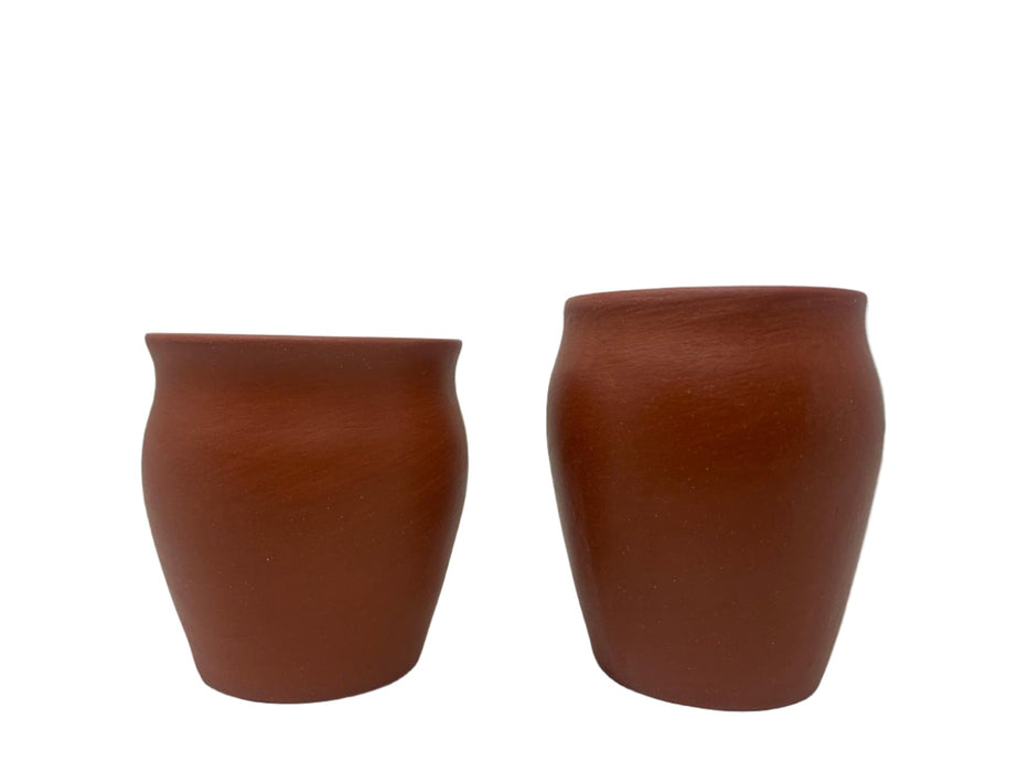 Kullad: Natural Clay Tea Cup/Indian Traditional/Cup Set of 12 Kullads/ 4 Oz and 6 Oz Capacity (Design T-7),  Price per Dz