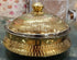 Gold Polished : Stainless Steel Biryani and Curry Handi  with Lid– Double Wall Serveware for Traditional Indian Cooking Available in 24 oz,  30 Oz, 50 oz, 84 Oz, 166 Oz