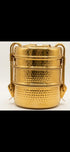 Tiffin : Hammered & Brass finish  (Gold look)Tiffins