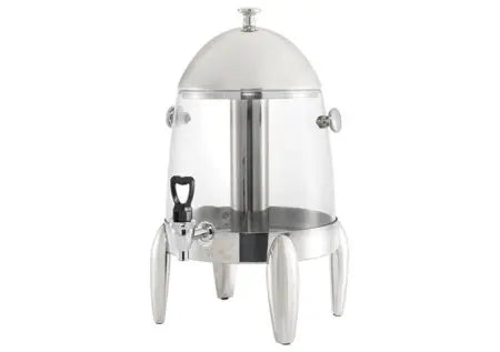 Winco 908 Beverage Dispenser,3-1/8 Gal, 11.5"x13.5"x21"H,PC Container,SS Lid/Ice Core/Base (Price/Set)