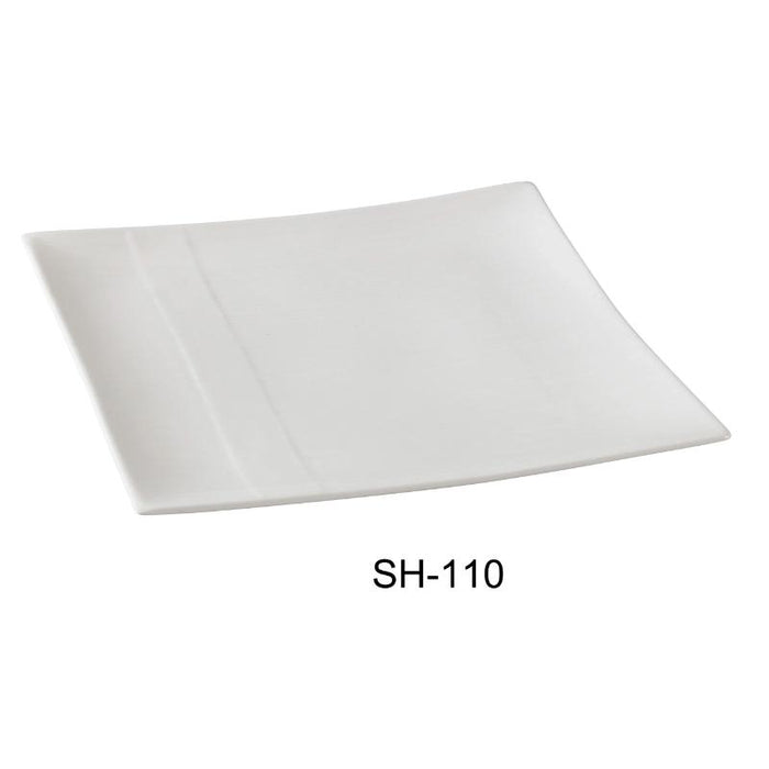 Yanco SH-110 10.25″ Square Plate, Porcelain, Bone White (2Dz)