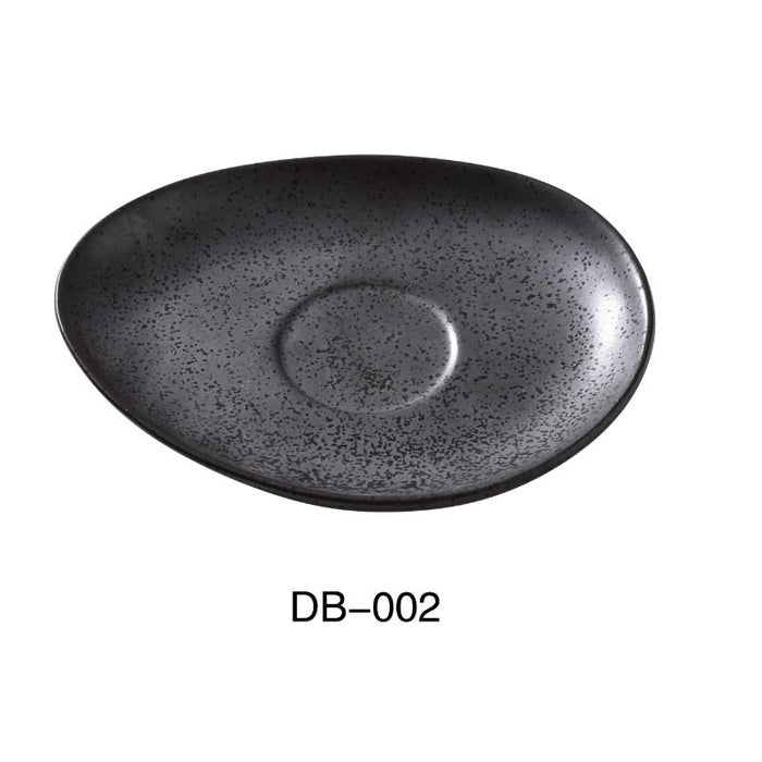 Yanco DB-002 Diamond Black SAUCER , Porcelain, Matte Glaze (3Dz)