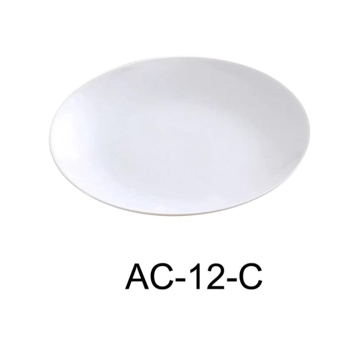 Yanco AC-12-C 12" Coupe Plate, Porcelain, Super White Pack of 12 (1Dz )