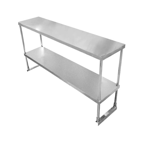 Omcan Stainless Steel Double Deck Overshelf - 60"