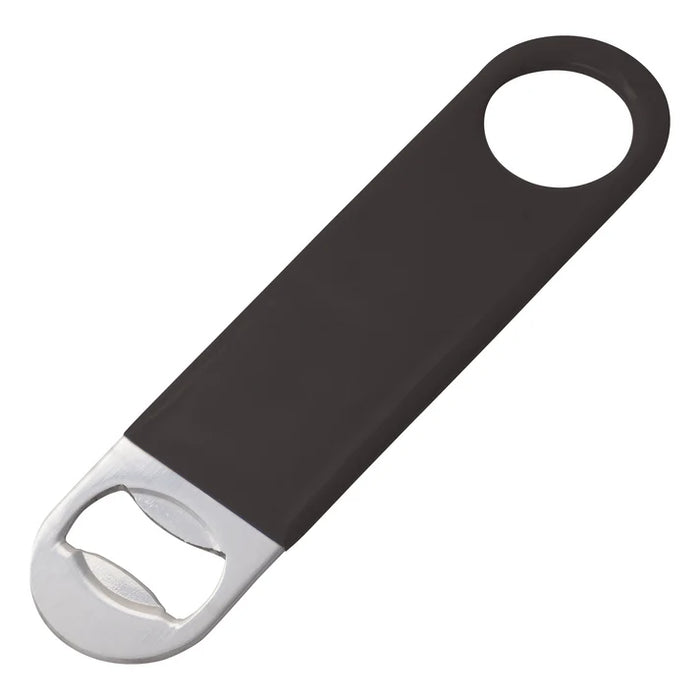 Winco CO-301PK - Stainless Steel Flat Bottle Opener - Black