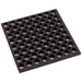 Winco RBMH-35K black rubber anti-fatigue floor mat with straight edge for commercial kitchens