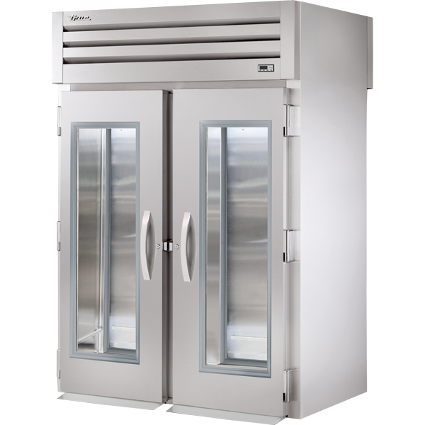 True STR2RRT-2G-2S-HC Roll-Thru Glass Front/Solid Rear Swing Door Refrigerator