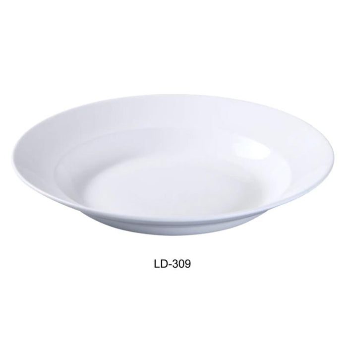 Yanco LD-309 London Rim Soup Bowl, 10-Ounce, 9″ Diameter, China, Bone White (2Dz)