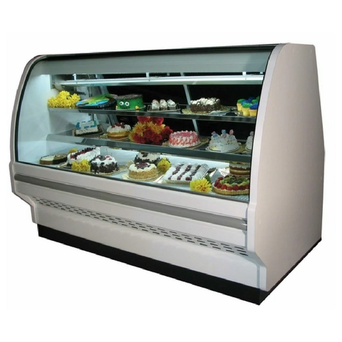 Howard-McCray 75.5" Curved Glass Refrigerated Bakery Display – R-CBS40E-6C-LED