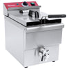 Adcraft DF-12L 13 lb Countertop Electric Fryer with Drain - 208/240V