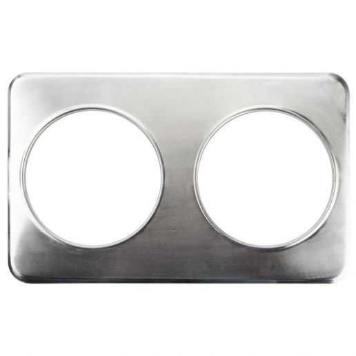 Winco ADP-808 Adaptor Plate, Two 8-3/8" Holes, S/S (Price/Piece)