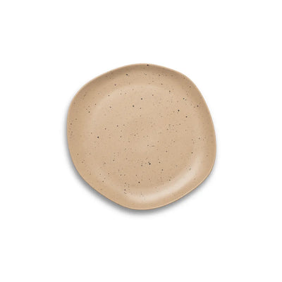 Ariane Earth Dark Sand Dots Porcelain Flat Plate ( Case of 6 )