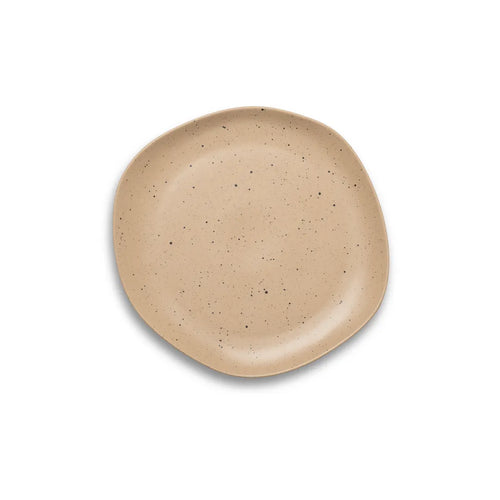 Ariane Earth Dark Sand Dots Porcelain Flat Plate ( Case of 6 )