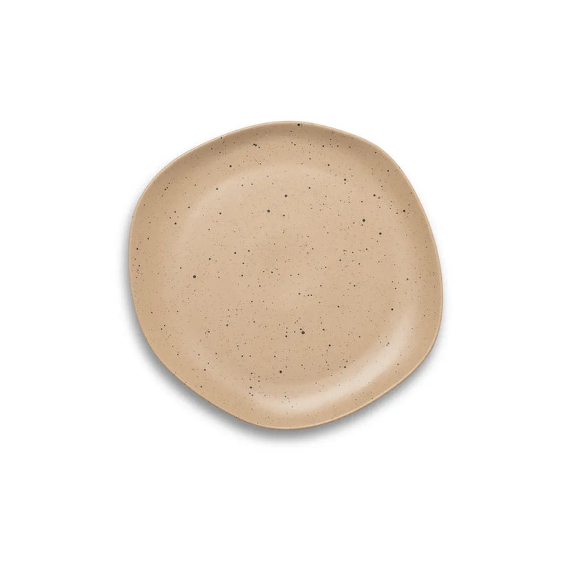 Ariane Earth Dark Sand Dots Porcelain Flat Plate ( Case of 6 )