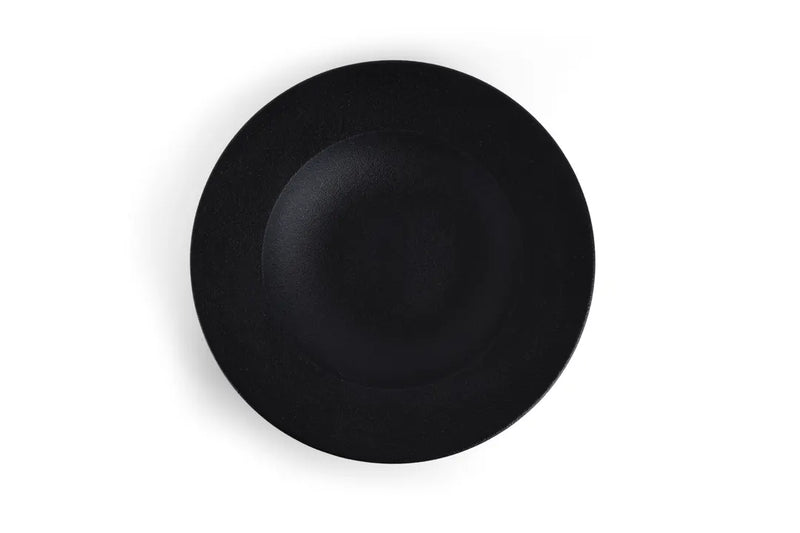 Ariane Black Dazzle Round Porcelain Deep Plate ( Case Of 6 )