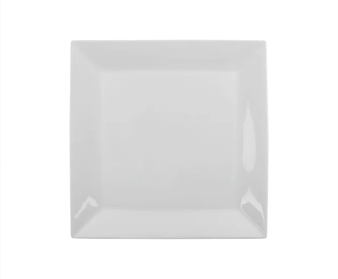 Ariane Panorama Ivory Square Porcelain Plate ( Case Of 12 )