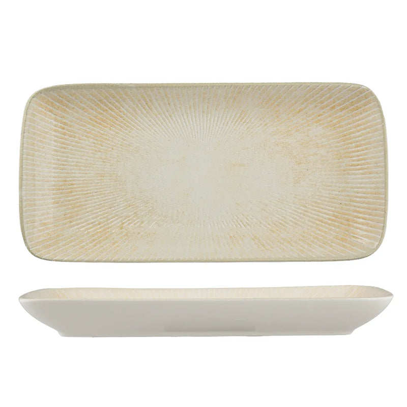 Ariane Paros Sand Rectangular Porcelain Platter ( Case Of 6 )