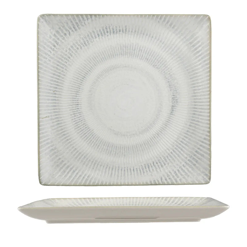 Ariane Paros Shell Aqua Square Porcelain Platter ( Case Of 6 )