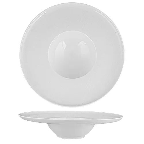 Ariane Crackle 11" Round Porcelain Deep Rim Plate ( Case Of 6 )