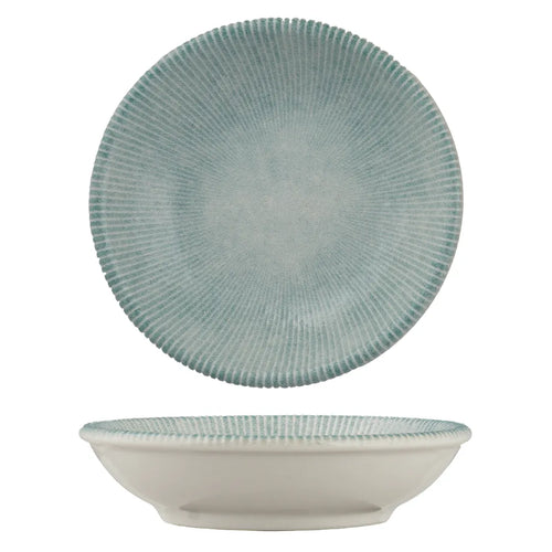 Ariane Paros Aqua Miniature Round Porcelain Deep Plate ( Case Of 18 )