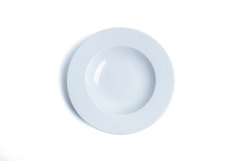 Ariane Eclipse Round Porcelain Flat Edge Deep Plate ( Case Of 6 )