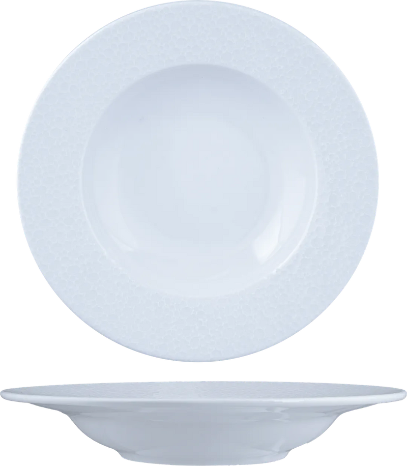 Ariane Mineral Round Porcelain Flat Edge Deep Plate ( Case Of 6 )