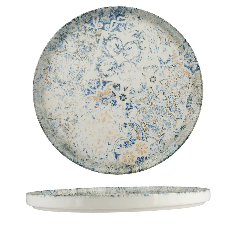 Ariane Cruise Palma Round White Porcelain Raised Rim Plate ( Case Of 4 )