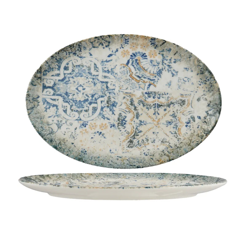 Ariane Cruise 12 3/5" Palma Oval White Porcelain  Plate ( Case Of 6 )