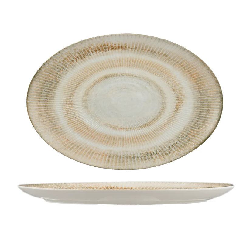 Ariane Paros Shell Sand 11" Oval Porcelain Platter ( Case Of 12 )
