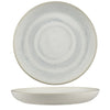 Ariane Paros Shell Aqua Round Porcelain Coupe Flat Plate ( Case Of 6 )