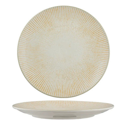 Ariane Paros Sand Round Porcelain Vital Coupe Rimless Plate ( Case Of 12 )