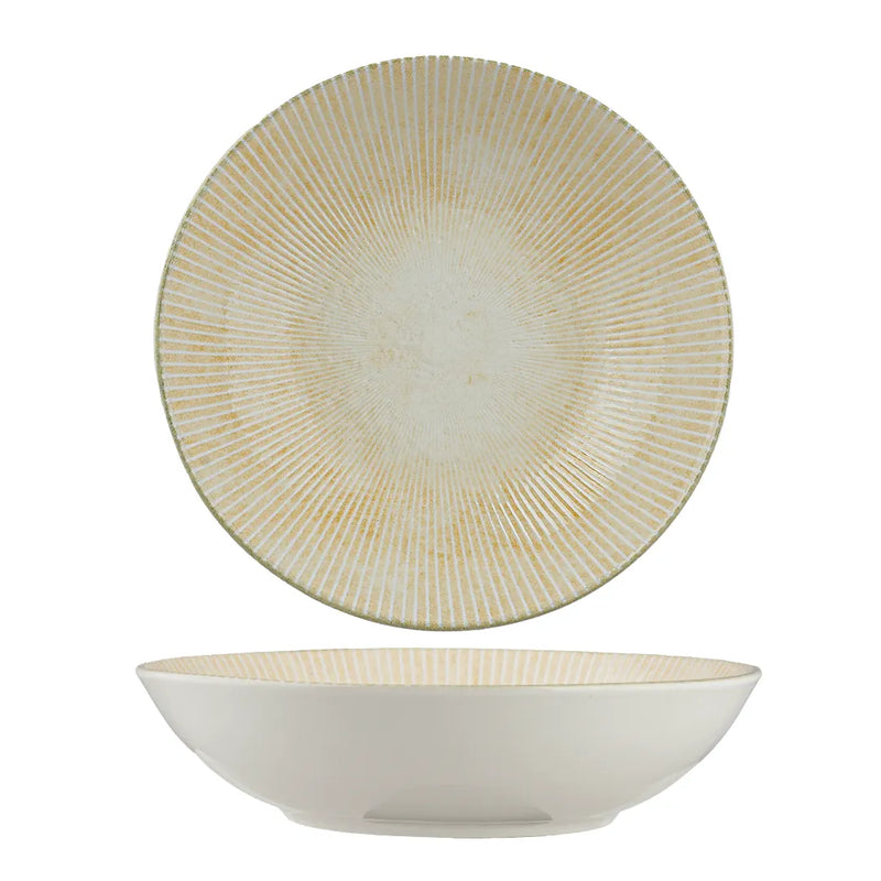 Ariane Paros Sand Round Porcelain Vital Coupe Deep Plate ( Case Of 6 )